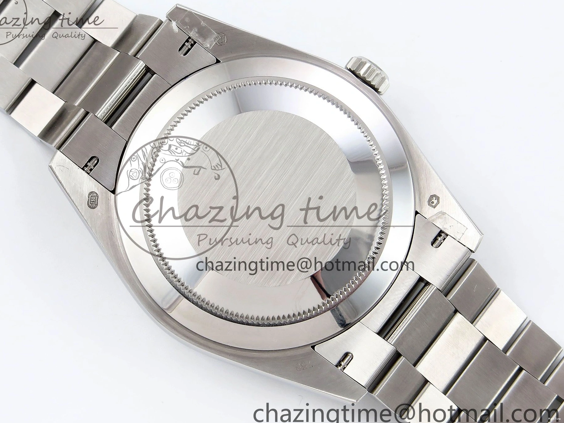 MiroTime 0108 DayDate 40 SS JDF 904L Steel White Roman Dial on President Bracelet VR3255 V3 (Gain Weight) Resilient 1424